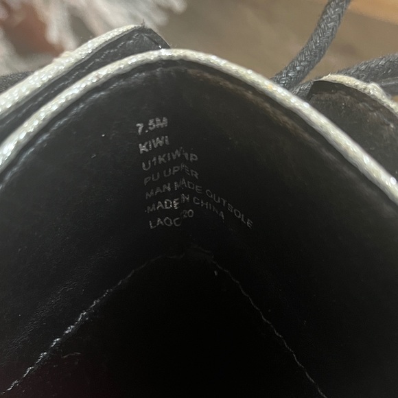 Union Bay Silver Glitter Combat Boots - Picture 2 of 10